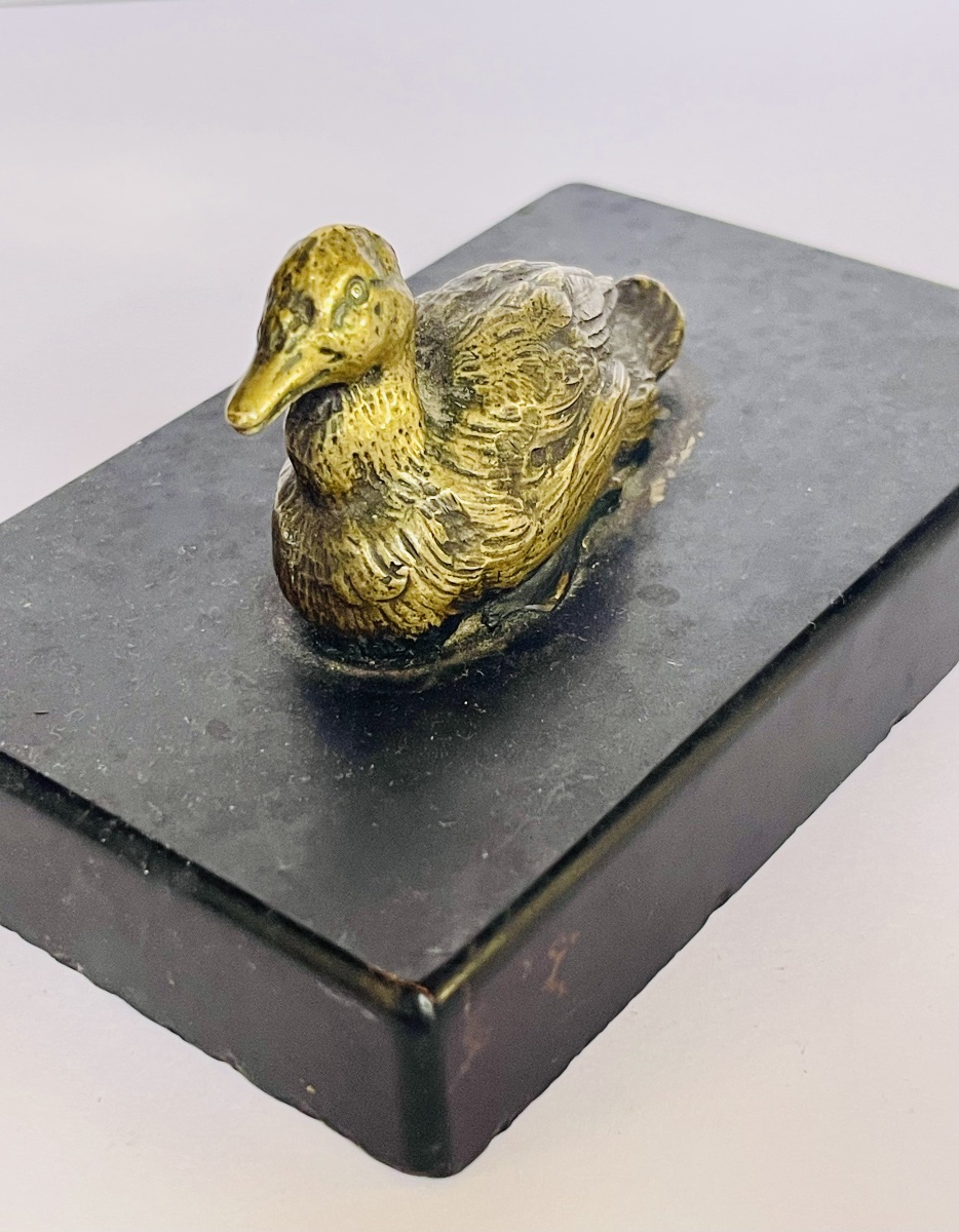 Bronze Duck Paperweight -photo-4